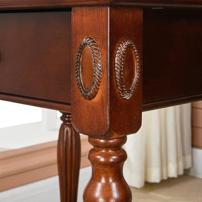 Narrow End Side Table with Drawer and Storage Shelf Set of 2, Sofa Beside Table,No-Tools Assembly Antique Wood Nightstand for Living Room,Small Space, 27.6”H x 19.7”L x 15.7”W Cherry Walnut GBJ1533WD - color: Cherry Walnut Set of 2
