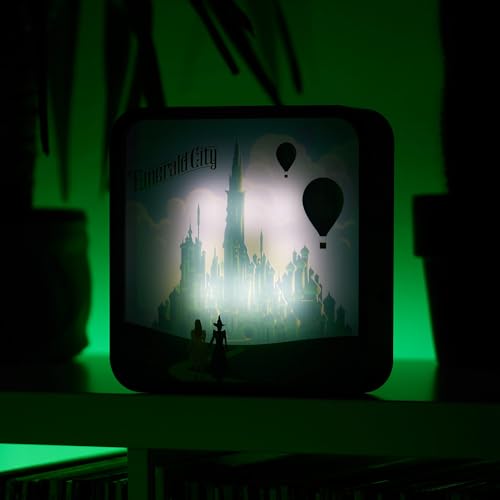 Numskull Official Wicked LED Light Box Acrylic Lamp – Elphaba & Glinda Design – USB Powered or Battery Operated – Desk, Shelf, or Wall Mountable - color: Wicked