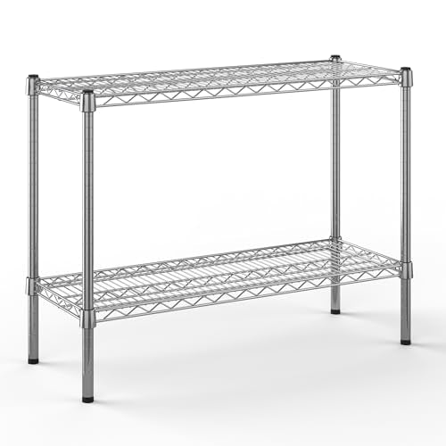 14" Deep x 36" Wide x 27" Height Wire Shelving Kit | 2-Tier | NSF Commercial Storage Rack Unit - size: 14" Deep x 36" Wide