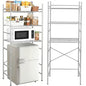 Wesiti 3 Tier Mini Fridge Shelf for Dorm Sliver Mini Microwave Stand | Over the Fridge Metal Storage Shelves Rack for College Dorms Kitchen Bathrooms Home Office