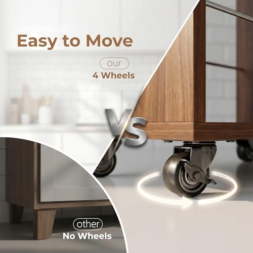 7-Tier Slim Mobile Shelving Cart with Wheels, Rolling Pantry with 7 Racks, Narrow Pull-Out Utility Cart, Space Saving Storage Organizer Carts for Kitchen Living Room Bathroom Narrow Spaces, Walnut - size: Walnut & 7.87"D x 17.72"W x 70.87"H