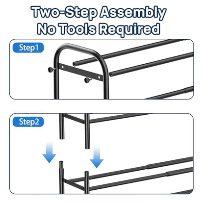 ENJOYBASICS 5 Tier Expandable Shoe Rack for Closet, Free Standing Metal Shoe Shelf Storage Organizer Holder 20 Pairs, Adjustable Width Shoe Rack for Entryway Small Space, Black - size: 5 Tier (10-20 Pairs)