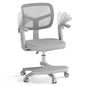HONEY JOY Kids Desk Chair, Children Study Chair with Adjustable Height/Armrest/Footrest, Swivel Rolling Mesh Task Student Chair, Kids Computer Chair for Teens Girls Boys, Home, School, Office (Grey) - color: Grey