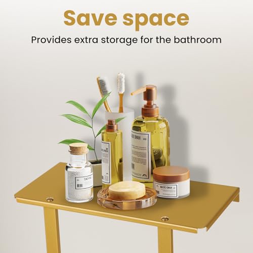 Bathroom Towel Storage Rack, Wall Mounted Bathroom Towel Rack, 30 inch Heavy Duty 6 Large Towels, Wall Mounted Towel Rack for Rolled Towels, Gold - color: Gold