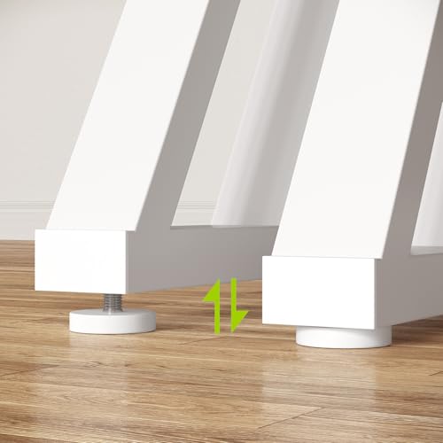 LITTLE TREE 55 Inch Large Simple Industrial Computer Desk Study Writing Table Home Office Workstation,White - color: White