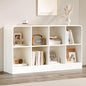 EXPERLAM White 8 Cube Storage Organizer with Rounded Edges and Reinforced Base, Low Horizontal Cube Bookshelf, Wooden Cube Shelf Bookcase for Living Room, Kids Room, Bedroom, TV Stand - size: with base