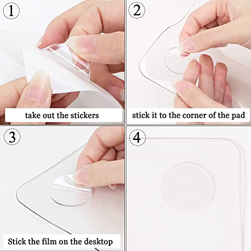 Clear Writing Desk Pad,14’’x24” Heat Resistant Waterproof PVC Round Edge Durable Desk Protect Mat, Anti-Static Writing Mat Table Protector - size: 14’’x24”