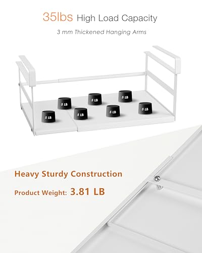 Under Shelf Storage Basket, 2-Pack Under Cabinet Shelf Organizer | Expandable Hanging Basket Holds 35 lbs Add-On Kitchen Pantry Cupboard Counter Laundry 13.19-23.03" W x 8.66" D x 4.13" H - size: 13.19-23.03" W × 8.66" D × 4.13" H