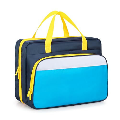CURMIO Speed Cube Carrying Case, Portable Storage Bag Compatible with 34pcs Puzzle Cube for Home & Travel Use, Navy-White(Bag Only) - color: Navy White