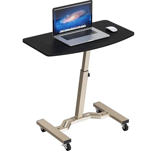 Le Crozz Height Adjustable Mobile Laptop Stand Desk Rolling Cart, Height Adjustable from 28'' to 33''