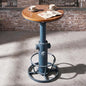 Topower Industrial Bar Table 38.58-48.43" Adjustable Pub Table Kitchen Dining Coffee Bistro Table Antique Blue - color: Antique Blue