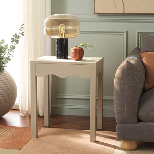 SAFAVIEH Home Collection Litith Sand Square Wave Accent Table - color: Sand