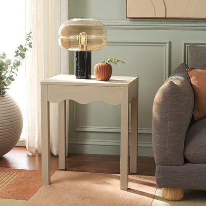SAFAVIEH Home Collection Litith Sand Square Wave Accent Table - color: Sand