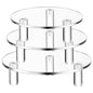 Lineshading 3 Pcs Round Acrylic Display Riser Clear Round Stands Clear Pedestal Riser Board for Cake Plant Dessert Jewelry Collectible Cupcake Figure Wedding Birthday Party Decor(5'', 6'', 8'') - size: 5'',6'',8'', style: Round