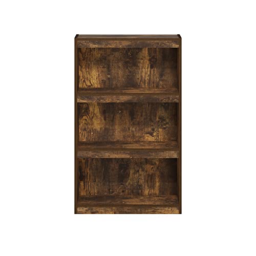 Furinno Jaya Enhanced Home Bookcase 3-Tier Adjustable Bookshelf, Amber Pine - color: Amber Pine, size: 3-Tier Thick