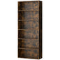 Shintenchi Bookshelf,6-Tier Open Bookcase and Bookshelves,6 Shelf Display Storage Shelves Floor Standing 70.6 inches Tall Bookcase for Home Office, Living Room (Brown) - color: Brown