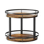 LAMU 12'' Wood Lazy Susan Spice Rack Organizer, 2 Tier Spice Organization for Cabinet, Countertop, Kitchen, Table Top, Pantry, Condiment and Seasoning Rack Organizer - size: 2 Tier 12 in