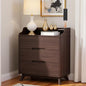 35" Large Night Stand with Charging Station, 3 Drawer Spacious Drawers | Top Open Shelves, Pre-Installed Slide, Wood Bedside Table, Modern End Table, Nightstand for Bedroom Sofa Couch,Brown - color: Brown, size: Large (3 drawer)
