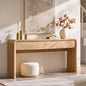 Aitjunz 63'' Console Table with 3 Drawers, Modern Entryway Table with Curved Profile Design, Narrow Long Wood Sofa Table Behind Couch Table for Living Room, Hallway, Foyer, Natural - color: Natural