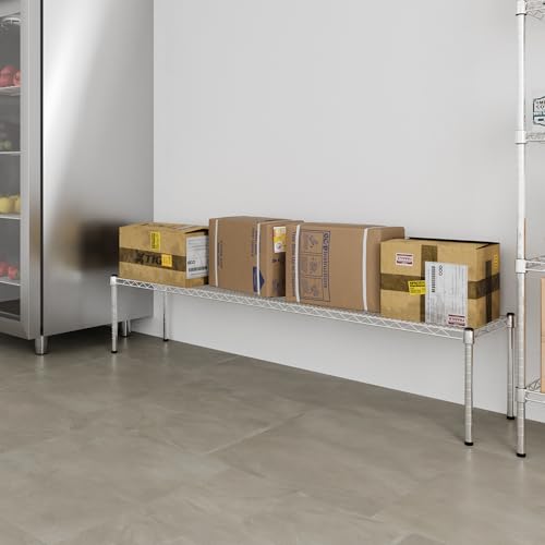 14" Deep x 72" Wide x 14" Height Wire Shelving Kit | 1-Tier | NSF Commercial Storage Rack Unit - size: 14" Deep x 72" Wide