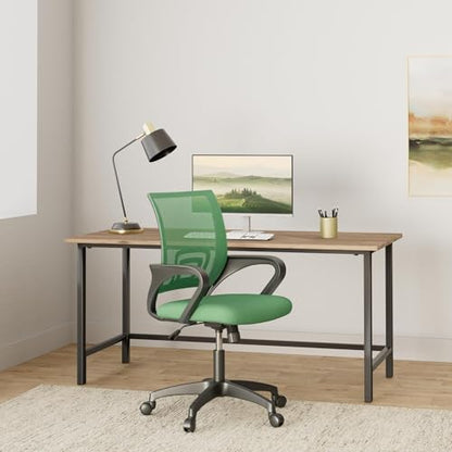 BestOffice Home Office Chair Ergonomic Desk Chair Mesh Computer Chair with Lumbar Support Armrest Executive Rolling Swivel Adjustable Mid Back Task Chair,Green - color: Green, style: pack of 2