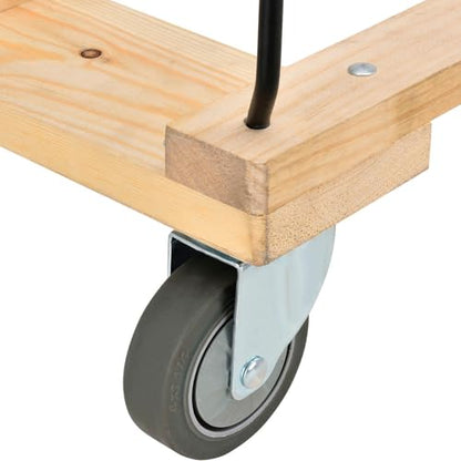 Global Industrial 12 Bushel, Blue Vinyl Basket Bulk Truck, Unassembled | 36"L x 26"W x 33-1/2"H, Rolling Laundry Cart, Commercial Material Handling Cart with 4" Casters - color: Blue