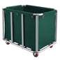 Commercial Laundry Cart with Wheels,11.35 Bushel Commercial Laundry Hamper,Industrial Rolling Laundry Basket with Sturdy Stainless Steel Frame and Oxford Bag for Home Hotel 440 lbs (Blackish Green) - color: Blackish Green