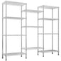 5-Tier Wire Shelving Unit, Adjustable Heavy Duty Storage Rack with Leveling Feet, Freestanding Metal Shelves, for Garage Kitchen, Chrome - color: Chrome, 4 Tier-62.9"