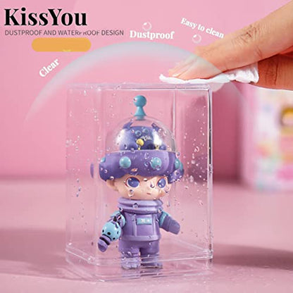 KissYou Acrylic Box Clear Display Box with Lid Plastic Square Cube Transparent Containers Jewelry Storage Box Wedding Party Favor Candy Boxes - size: 3.74 x 2.56 x 2.17 Inch