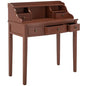 SAFAVIEH Furniture - Landon 5-Drawer Writing Desk - Henna Brown - Solid Wood - Classic Hutch Design - Ideal for Home Office, Living Room, Den, 36.2" W x 19.1" D x 40.5" H (AMH6516G) - color: Henna Brown
