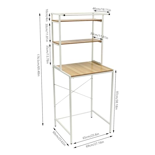 Over Washer and Dryer Shelves,Dryer Storage Shelf,3 Tiers Laundry Room Storage and Organizer Standing Shelf,Height Adjustable Laundry Room Shelves, Load-Bearing Capacity 22lbs (Log) - color: Log