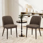 COLAMY Upholstered Dining Chairs Set of 2, Modern Kitchen Chairs with Back, Leather Side Dining Room Chairs with Wood Legs for Kitchen Dining Room Restaurant, Dark Brown - color: Dark Brown, size: Set of 2