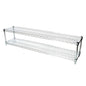 Shelving Inc. 12" d x 60" w Chrome Wire Shelving with 2 Tier Shelves, Weight Capacity 800lbs Per Shelf - size: 12"d x 60"w x 14"h