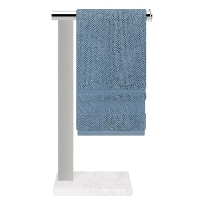 Stainless Steel L-Shaped Hand Towel Holder, SUS304 Bathroom Towel Rack with Thickened Base for Countertop Vanity (Chrome, Square Base) - color: Chrome