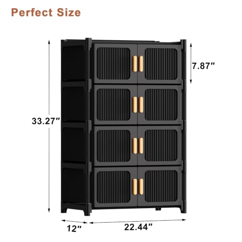 5-Tier Shoe Cabinet, 20-Pair Storage for Entryway | Adjustable Shelves, Waterproof PP, Easy To Clean - size: 5-Tier