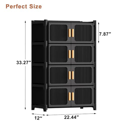 5-Tier Shoe Cabinet, 20-Pair Storage for Entryway | Adjustable Shelves, Waterproof PP, Easy To Clean - size: 5-Tier
