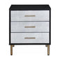 HomeStock Classic Black Nightstand - Modern Metal Accent Bedside Table with Drawer