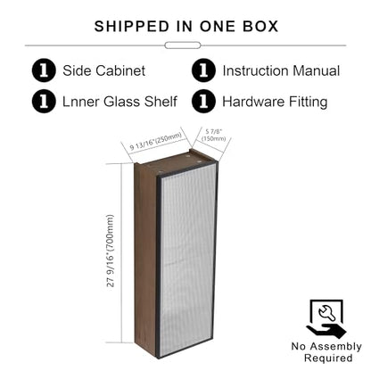 10" Bathroom Wall Mirror Cabinet with Acrylic Door – Bathroom Wall Mounted Cabinet with Adjustable Glass Shelf, Reversible Door (Left or Right), Space-Saving Storage for Toiletries & Cosmetics - size: 10"-H