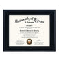 GMFrames Solid Wood Diploma Degree Frame for 8.5x11 Certificates,Black Finish with Intricate Black Rope Detail,UV Protection Acrylic - color: Black, size: 8.5x11