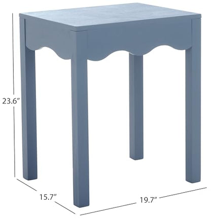 SAFAVIEH Home Collection Lilith Blue Square Wave Accent Table - color: Blue