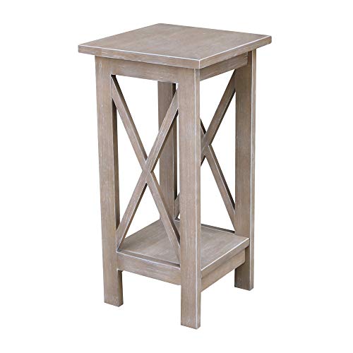 International Concepts 24" X-Sided Plant stand, Gray - color: Gray, size: 12 inch W x 12 inch D x 24 inch H