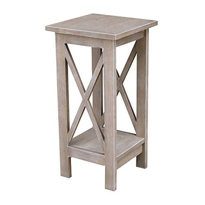 International Concepts 24" X-Sided Plant stand, Gray - color: Gray, size: 12 inch W x 12 inch D x 24 inch H
