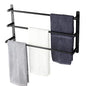 KOKOSIRI Bath Towel Bars Matte Black Bathroom 3-Tiers Ladder Towel Rails Wall Mounted Towels Shelves Rack Stainless Steel, B5002BK-L24 - color: Black, size: 24-Inch
