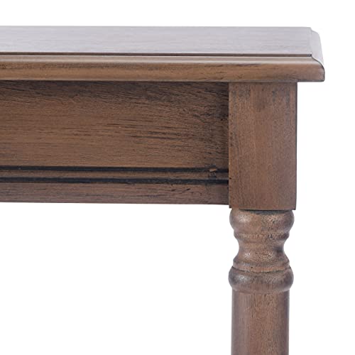 SAFAVIEH Furniture - Tinsley Rectangle Console Table - Brown - Solid Wood - Farmhouse Turned-Leg Design - Ideal for Entryway, Living Room, Hallway, 28"W x 11.75"D x 28"H (CNS5724C) - color: Brown