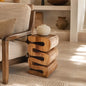 Rutledge & King Aspen Wood End Table - Unique Wooden Side Table - Mid Century Saur Wood Side Table - Small Accent Table - Mid Century Modern Decor - color: Natural, style: Aspen