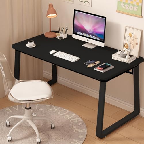 Computer Desk Modern Simple Style Desk for Home Office, 39.3 inch Black Small Writing Table for Bedroom - color: Black, size: 39.3"*19.7"