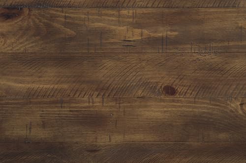 Signature Design by Ashley Wystfield Farmhouse End Table with Storage, Distressed White & Brown Finish - color: Dark Brown & White