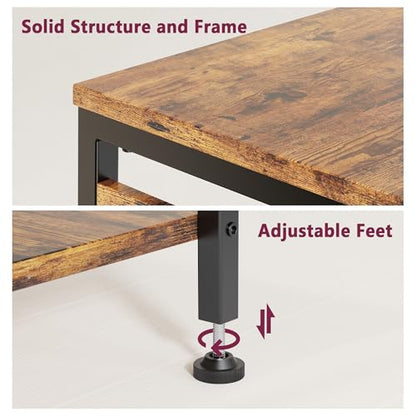 Side Table with Charging Station, Nightstand with USB Ports and Outlets, Tall Side Table with 3 Storage Shelves, Small Entry Table for Living Room, Bedroom, Sofa Couch, Hallway, Office, Rustic Brown - color: Rustic Brown, style: With Outlet