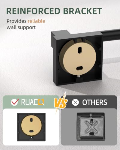 Ruacq Toilet Paper Holder Matte Black Double Post Pivoting Square Tissue Holders Roll Holder Hangers Toilet Paper Modern Wall Mounted, Commercial Bathroom Toilet Paper Roll Holder - color: Matte Black, size: Square