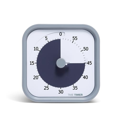 Time Timer MOD 60-Minute Visual Timer, Home Edition, Silent Operation, Study Tool for Homeschool and Office Use (Pale Shale) - color: Pale Shale, size: 3.47 Inch, style: Timer